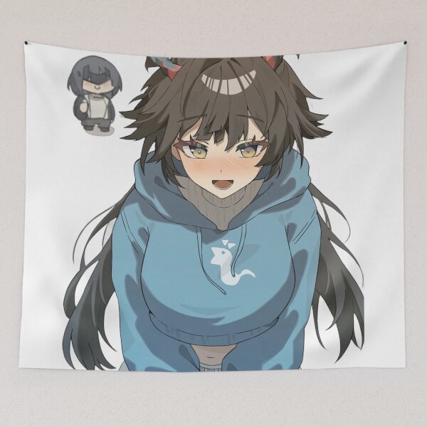 Item preview, Chen Qianyu Blue Hoodie Arknights designed and sold by KomiArts.