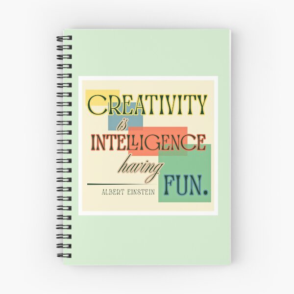 Item preview, Creativity is Intelligence Having Fun - Albert Einstein quote - colorful geometric design designed and sold by LibrarianLauren.