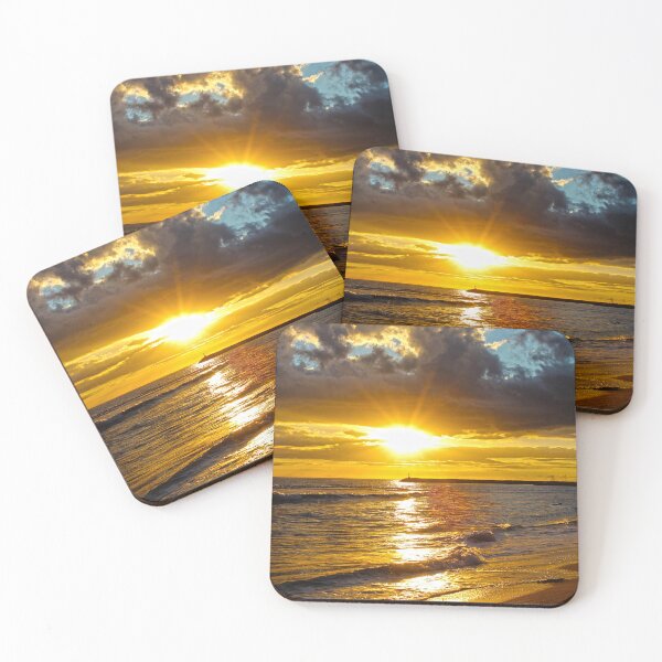Item preview, Dramatic Golden Ocean Sunset with Sunburst and Storm Clouds designed and sold by CayoSnapper.