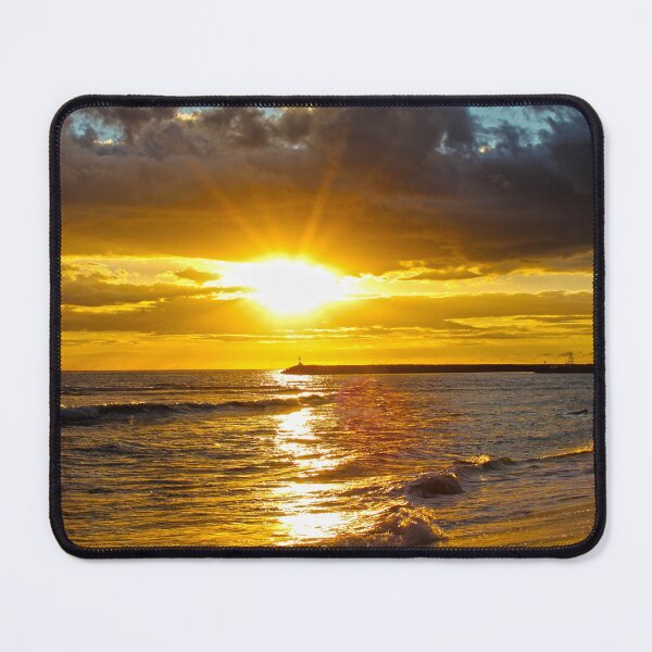 Item preview, Dramatic Golden Ocean Sunset with Sunburst and Storm Clouds designed and sold by CayoSnapper.