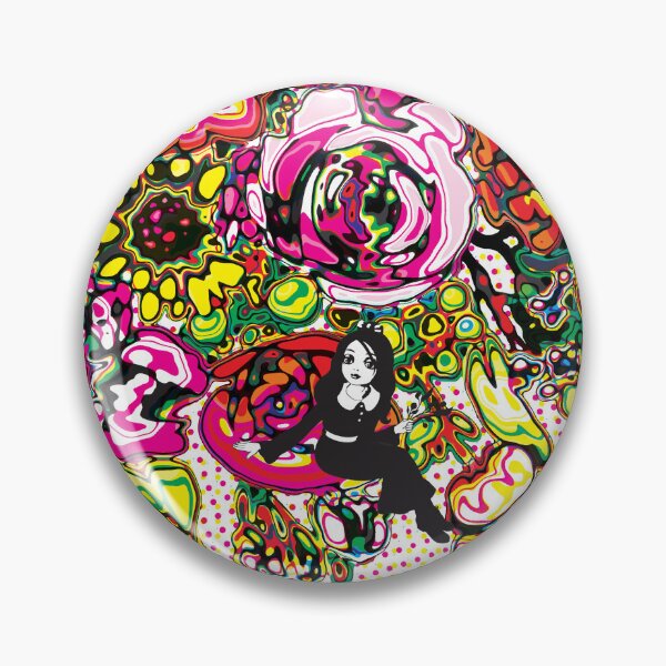 Item preview, Modern Pop Art Doll and Abstract Flowers  designed and sold by cremedecolor.