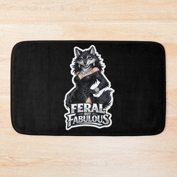 Item preview, Feral But Fabulous | Anthro Wolf Glam Fashion Gift designed and sold by Furrenzy.