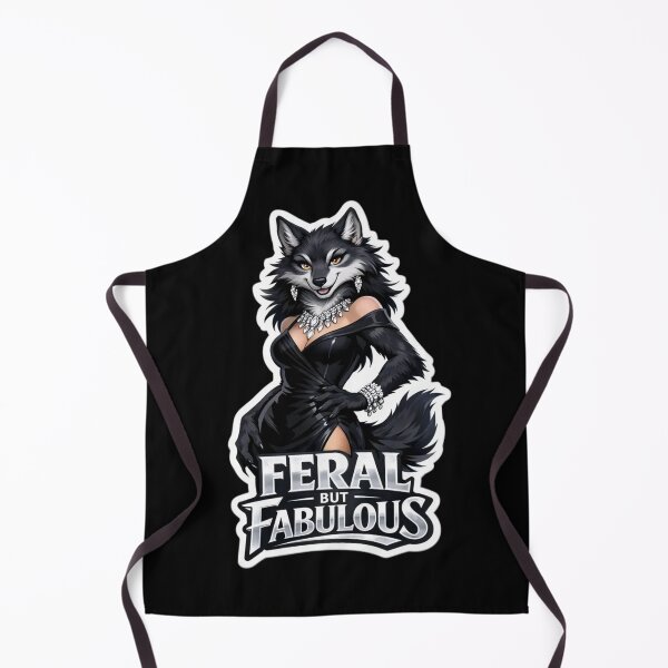 Item preview, Feral But Fabulous | Anthro Wolf Glam Fashion Gift designed and sold by Furrenzy.
