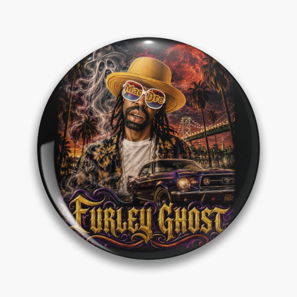 Item preview, Furley Ghost Mac Dre Halloween Shirt | Haunted Bay Area Mustang Chicano Graphic Tee designed and sold by Street Culture Couture.