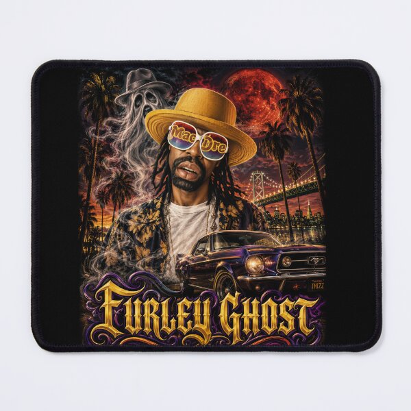Item preview, Furley Ghost Mac Dre Halloween Shirt | Haunted Bay Area Mustang Chicano Graphic Tee designed and sold by Street Culture Couture.