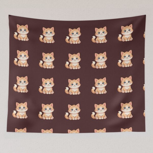Item preview, Cute Ginger Kitten Art – Adorable Orange Tabby Cat designed and sold by digitalbob60.