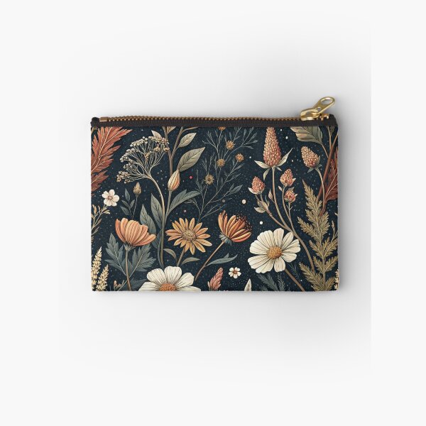 Item preview, Dark Cottagecore Florals – Midnight Wildflowers & Autumn Meadow Pattern designed and sold by Whimsical Wayfarer.