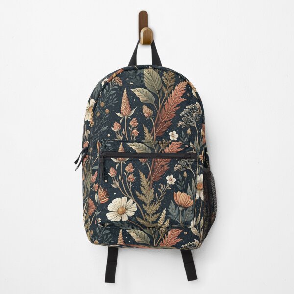 Item preview, Dark Cottagecore Florals – Midnight Wildflowers & Autumn Meadow Pattern designed and sold by Whimsical Wayfarer.