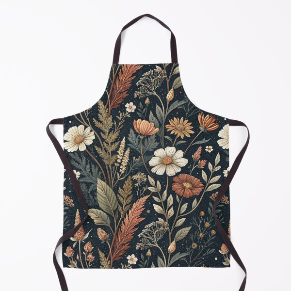 Item preview, Dark Cottagecore Florals – Midnight Wildflowers & Autumn Meadow Pattern designed and sold by Whimsical Wayfarer.