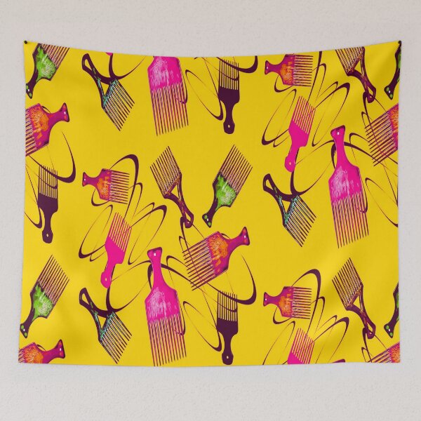 Artikelvorschau, Afro Comb-Orange entworfen und verkauft von Yamy Morrell Art and Design.