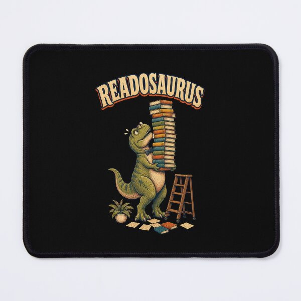 Item preview, T-Rex Librarian Balancing Books Vintage Dinosaur Art designed and sold by CG Studio.