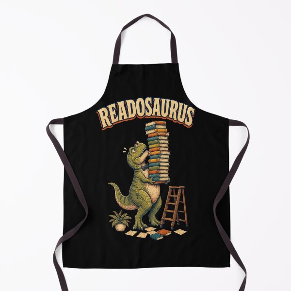 Item preview, T-Rex Librarian Balancing Books Vintage Dinosaur Art designed and sold by CG Studio.