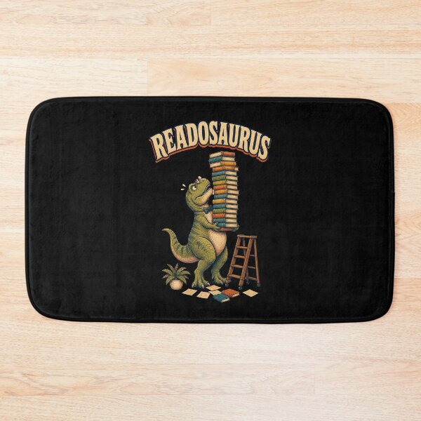 Item preview, T-Rex Librarian Balancing Books Vintage Dinosaur Art designed and sold by CG Studio.