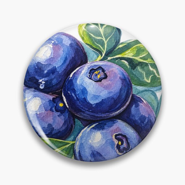 Item preview, blueberry watercolor  designed and sold by Jadedoodle.