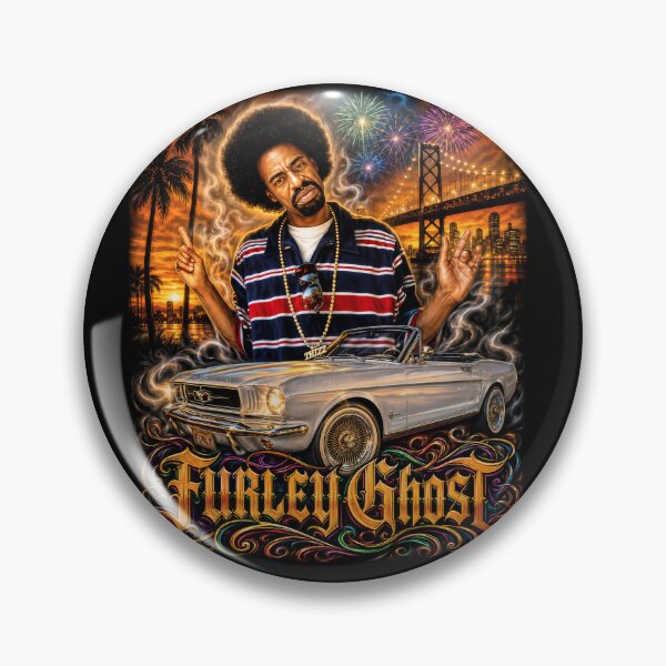 Item preview, Furley Ghost Bay Area Legend Shirt | White Mustang Chicano Hip Hop Graphic Tee designed and sold by Street Culture Couture.