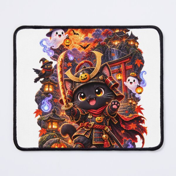 Item preview, Chibi Black Cat Samurai designed and sold by TeikunShop.