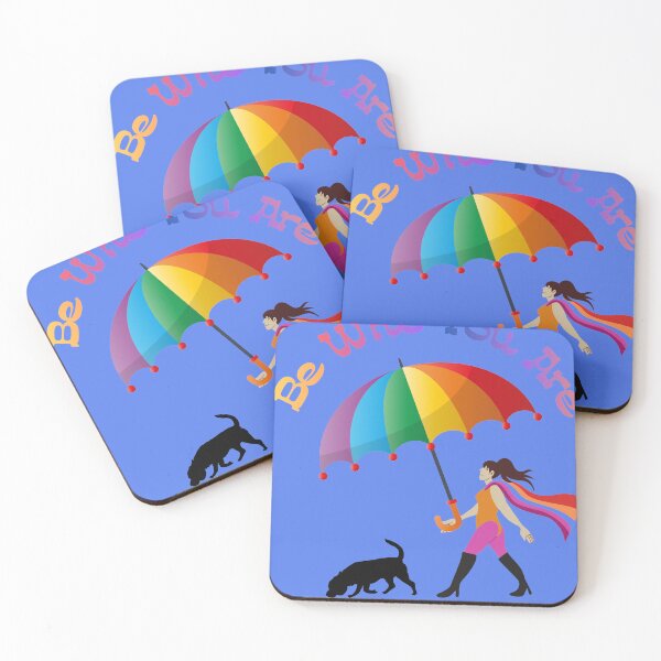 Item preview, Be Who You Are - Pride Rainbow Umbrella and Dog Design designed and sold by Evelashop.