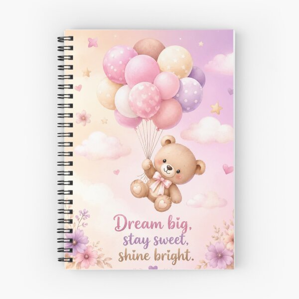 Item preview, Dream Big Stay Sweet Teddy Bear Pastel designed and sold by itxelaraStudio.