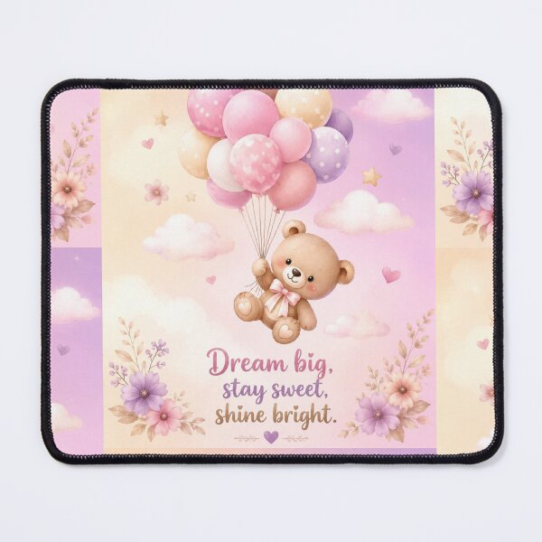 Item preview, Dream Big Stay Sweet Teddy Bear Pastel designed and sold by itxelaraStudio.