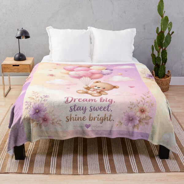 Item preview, Dream Big Stay Sweet Teddy Bear Pastel designed and sold by itxelaraStudio.