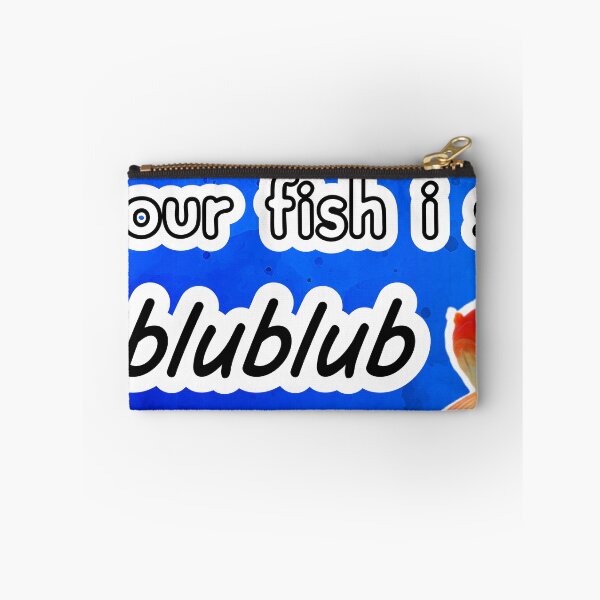 Item preview, tell your fish i said blub | goldfish bumper car sticker magnet designed and sold by noob publishing.