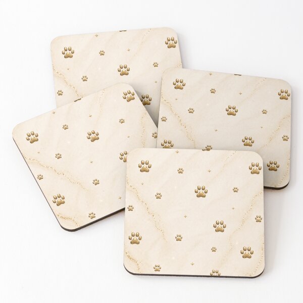 Item preview, Elegant Beige Golden Paws – Luxury Pet Lover Pattern designed and sold by HO•Designs.