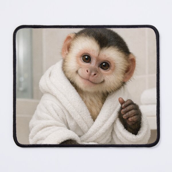 Item preview, Cozy Bathrobe Capuchin Monkey designed and sold by Sillytoe.