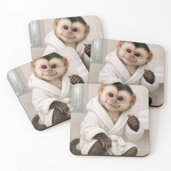 Item preview, Cozy Bathrobe Capuchin Monkey designed and sold by Sillytoe.