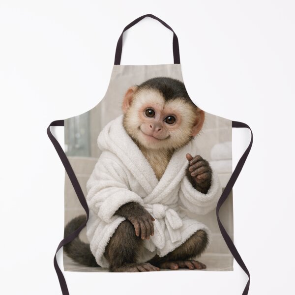 Item preview, Cozy Bathrobe Capuchin Monkey designed and sold by Sillytoe.