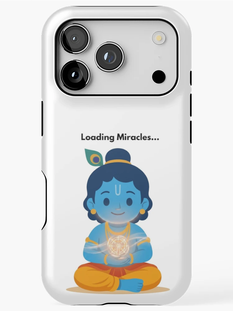 Thumbnail 1 of 4, iPhone Case, loading miracles | Developer Sticker | Inspirational Tech Humor designed and sold by BhaktiByte.