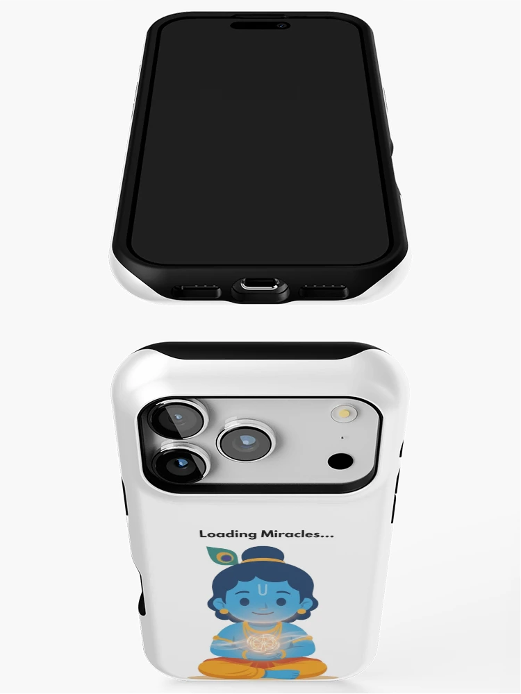 Thumbnail 3 of 4, iPhone Case, loading miracles | Developer Sticker | Inspirational Tech Humor designed and sold by BhaktiByte.