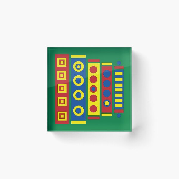 Item preview, Design 9: Vertical Towers with circles and squares designed and sold by Curtis Gaston.