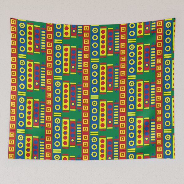 Item preview, Design 9: Vertical Towers with circles and squares designed and sold by Curtis Gaston.
