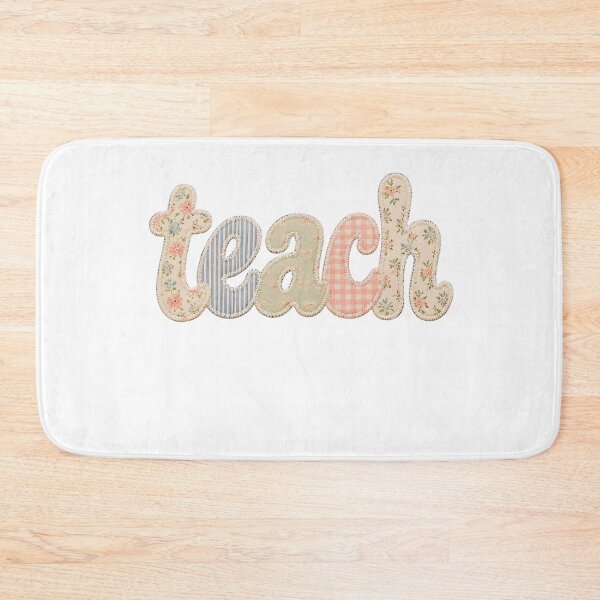 Item preview, Vintage Floral Embroidered Teach Typography designed and sold by Auchi_Verse.