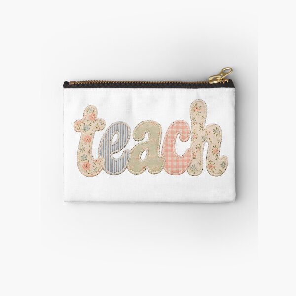 Item preview, Vintage Floral Embroidered Teach Typography designed and sold by Auchi_Verse.