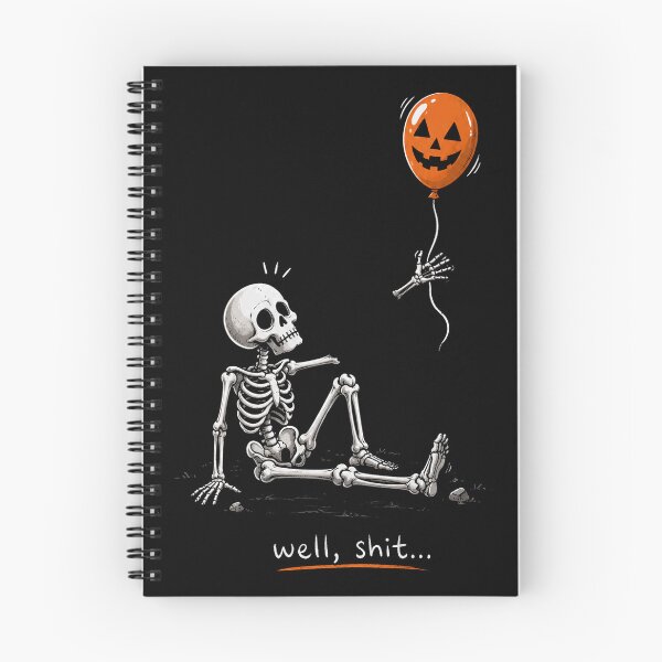 Item preview, funny Skeleton Holding Pumpkin Balloon  designed and sold by Kladhadredo.