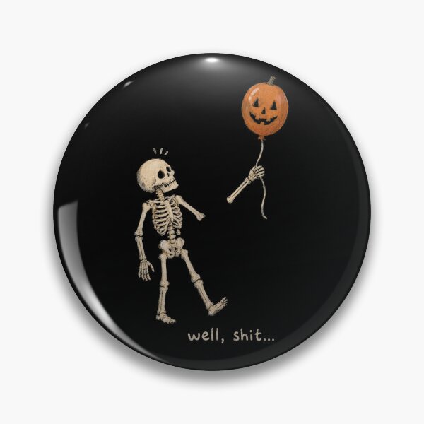 Item preview, Skeleton Holding Pumpkin Balloon Funny Halloween designed and sold by Kladhadredo.