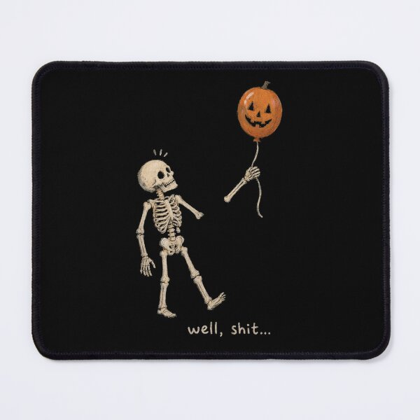Item preview, Skeleton Holding Pumpkin Balloon Funny Halloween designed and sold by Kladhadredo.