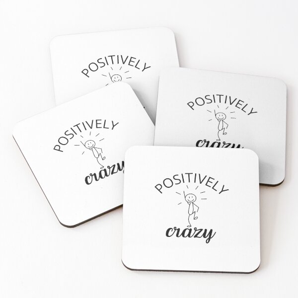 Item preview, Positively Crazy Funny Quirky Typography Design designed and sold by MadeByMira.