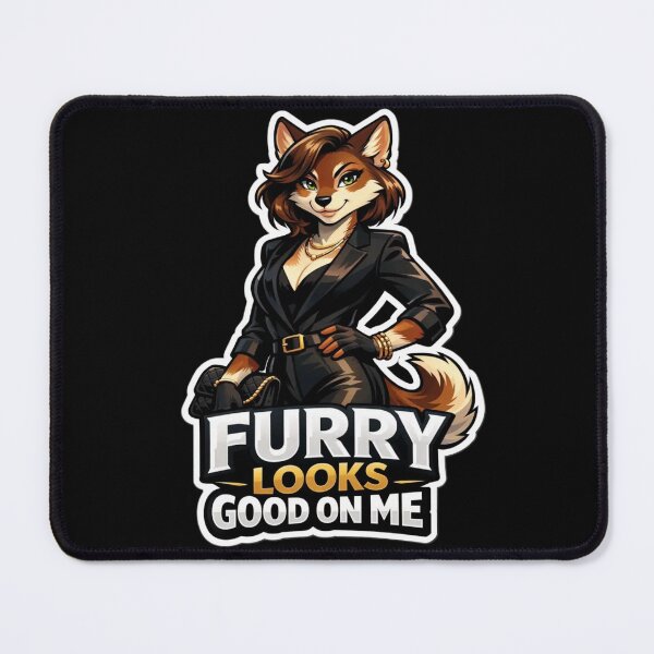 Item preview, Furry Looks Good On Me | Anthro Fox Glam Fashion Gift designed and sold by Furrenzy.