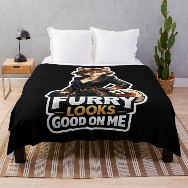 Item preview, Furry Looks Good On Me | Anthro Fox Glam Fashion Gift designed and sold by Furrenzy.
