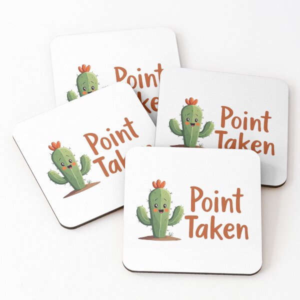 Item preview, Funny cactus with Point Taken text for t shirt or mug designed and sold by Prints by Mat.