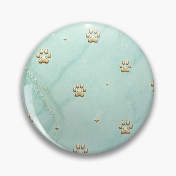 Item preview, Pastel Turquoise Golden Paws – Elegant Pet Lover Design designed and sold by HO•Designs.