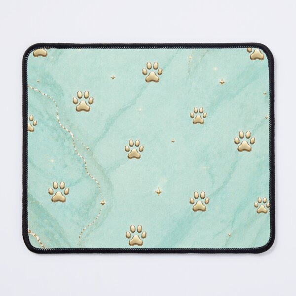 Item preview, Pastel Turquoise Golden Paws – Elegant Pet Lover Design designed and sold by HO•Designs.