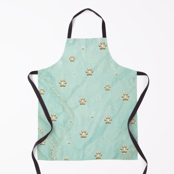 Item preview, Pastel Turquoise Golden Paws – Elegant Pet Lover Design designed and sold by HO•Designs.