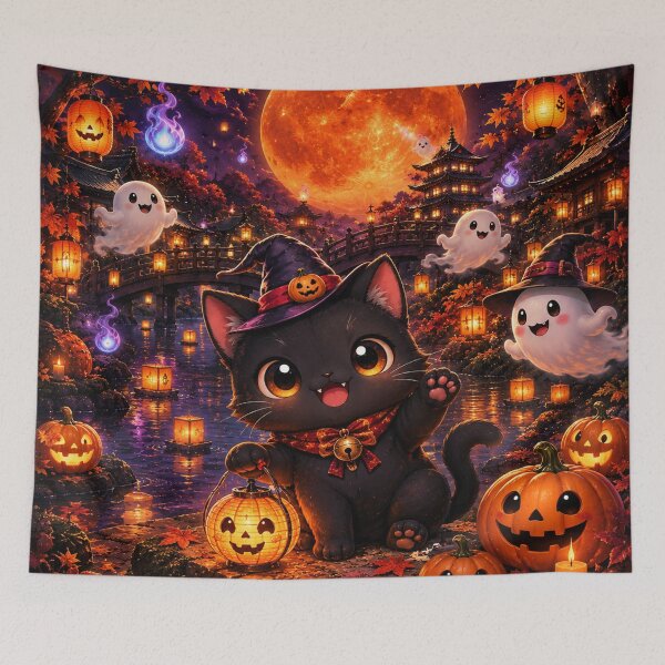 Item preview, Black Cat Halloween designed and sold by TeikunShop.