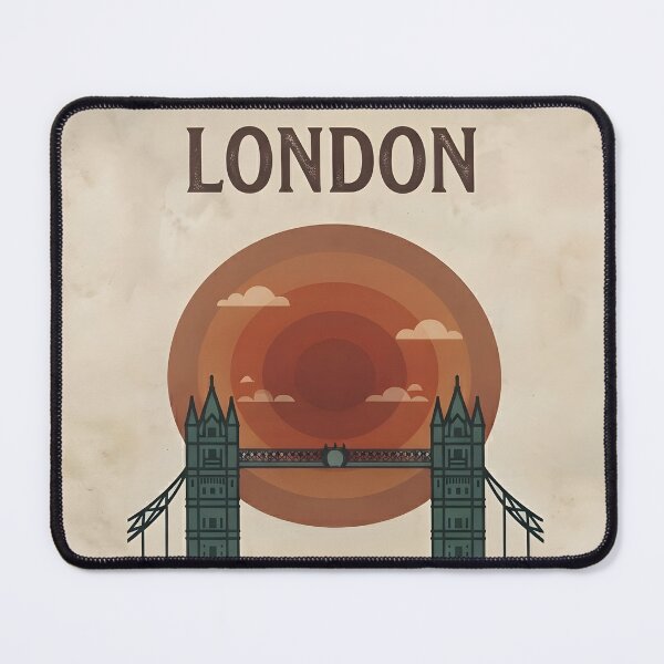 Item preview, London Tower Bridge Retro Travel Poster | Vintage Minimalist City Skyline Art designed and sold by ASN STUDIO.