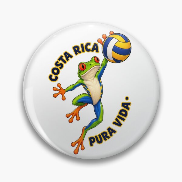 Item preview, Costa Rica Pura Vida Volleyball Frog designed and sold by Volleyball-shop.
