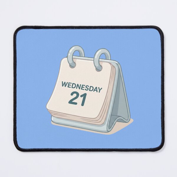 Item preview, Cute Desk Calendar Wednesday 21 Kawaii Aesthetic Illustration designed and sold by Indraokta22.