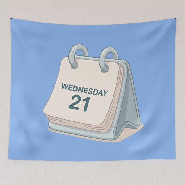 Item preview, Cute Desk Calendar Wednesday 21 Kawaii Aesthetic Illustration designed and sold by Indraokta22.
